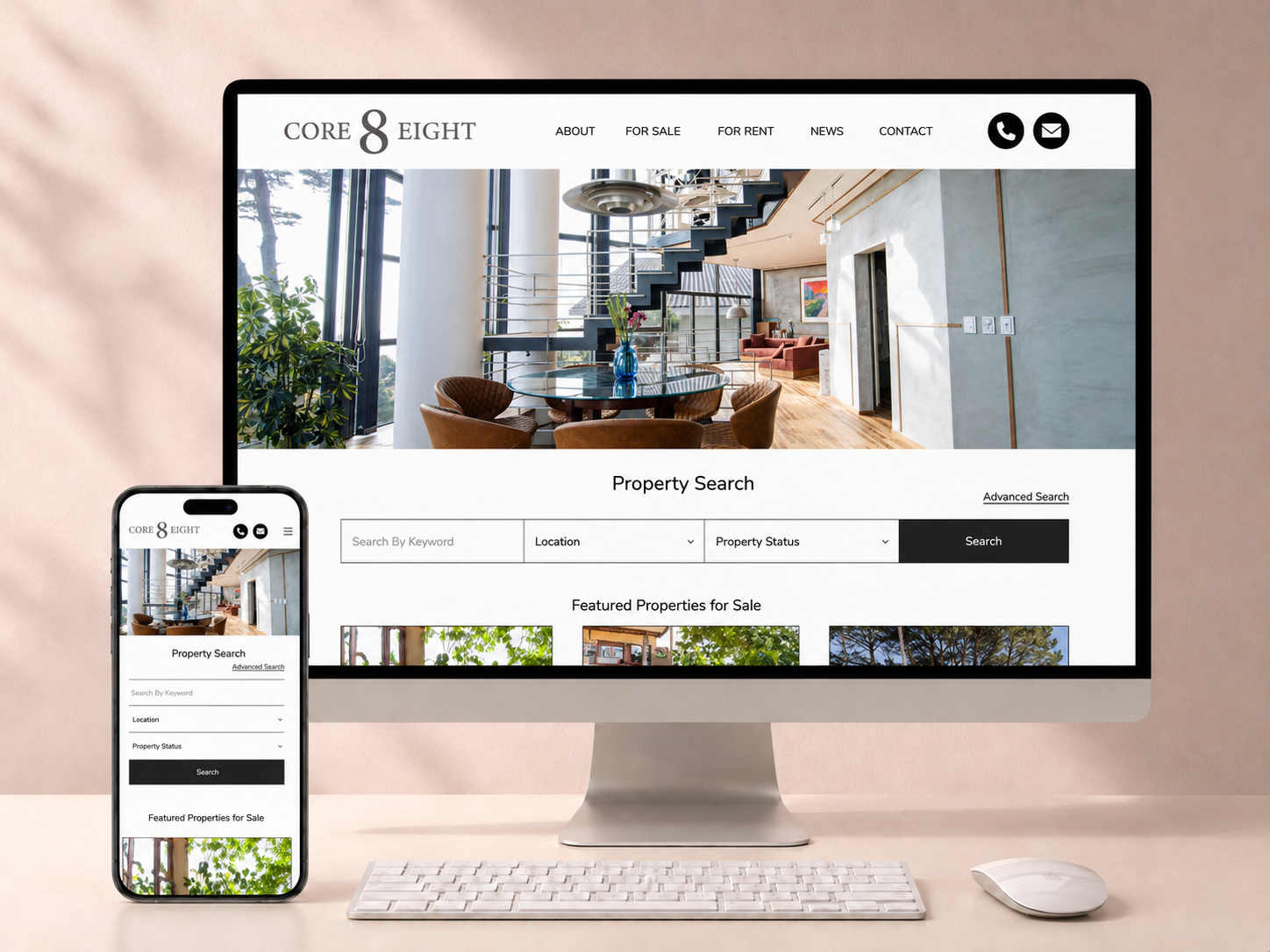 Core8Eight — English-Language Luxury Real Estate Website and Property Search